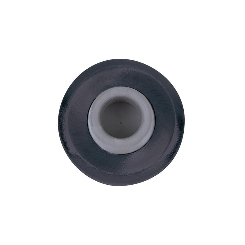 Tell DT101947 2 in. L Steel Matte Black Door Bumper Mounts to wall 2-1/2 in.