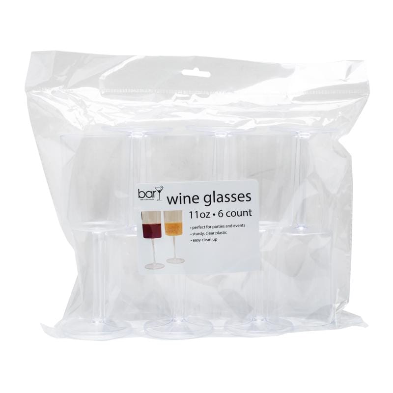 Blueoco BAR-0872 BarY3 11 oz Clear Plastic Wine Glass Set