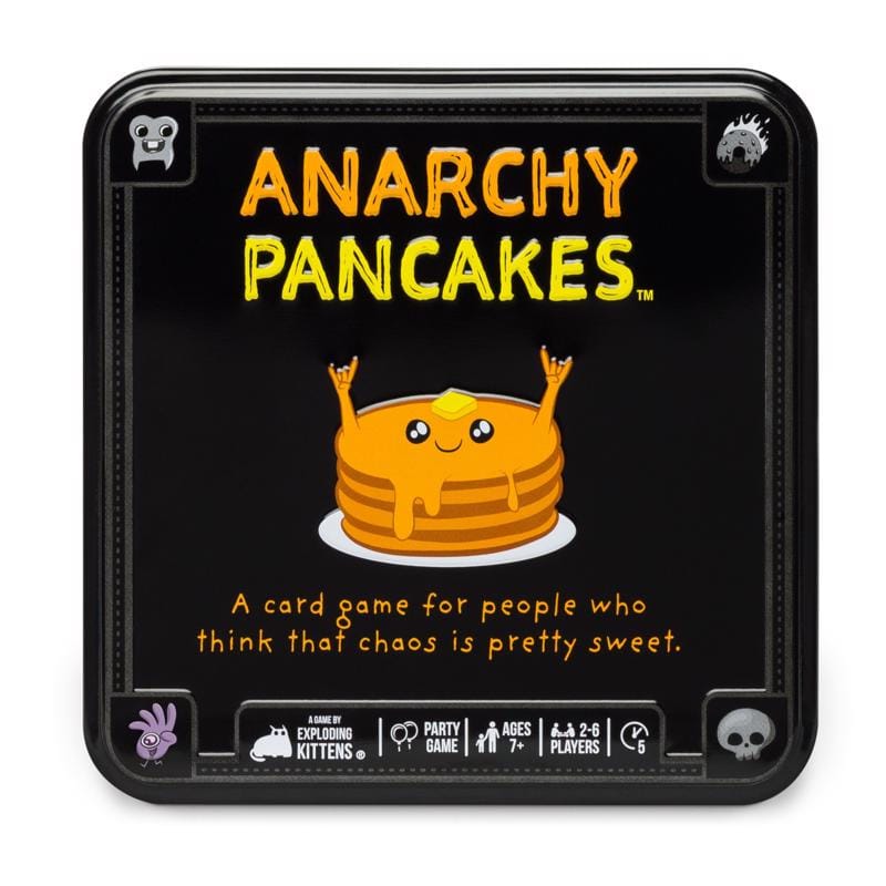 Anarchy Pancakes ANPA-TIN-6 Exploding Kittens Pan Cake Card Game Black 66 pc