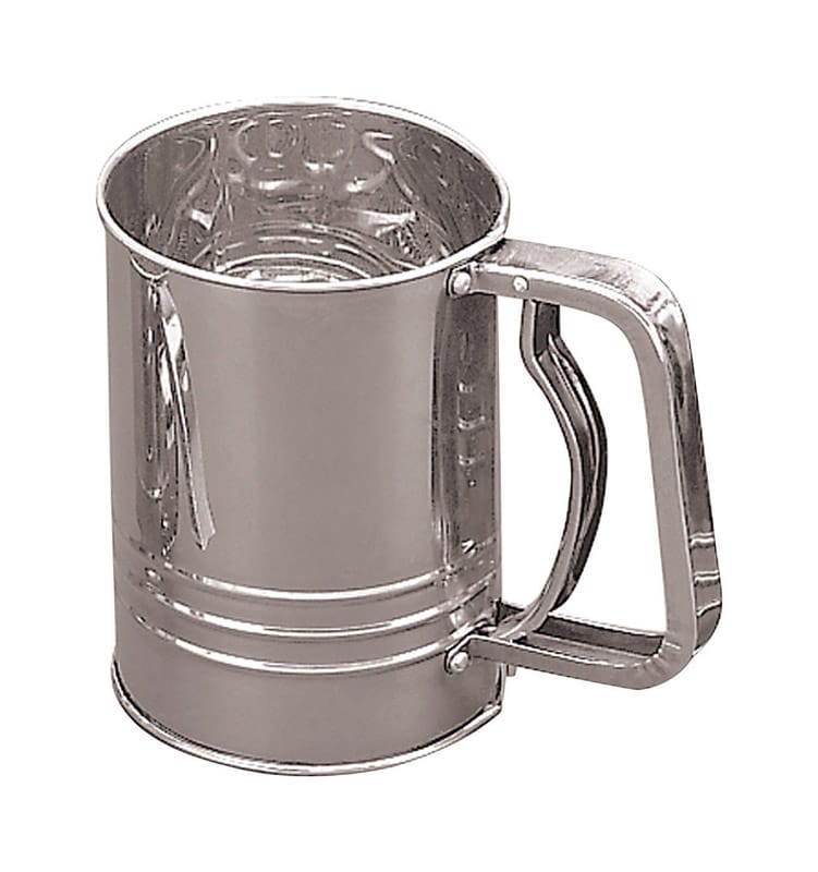 Fox Run 4653 Silver Stainless Steel Flour Sifter 3 cups