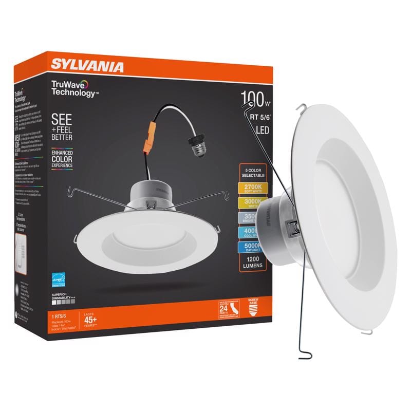Sylvania 62387 TruWave White LED Retrofit Recessed Lighting 14 W