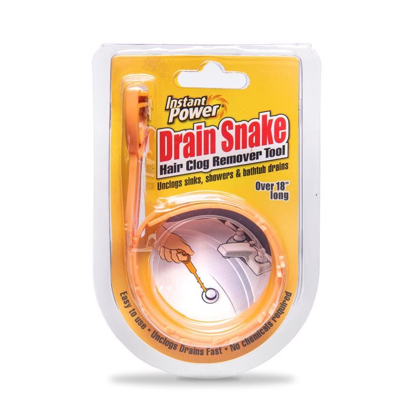 Instant Power 2301 Drain Snake Plastic Drain Clog Remover 18 in.