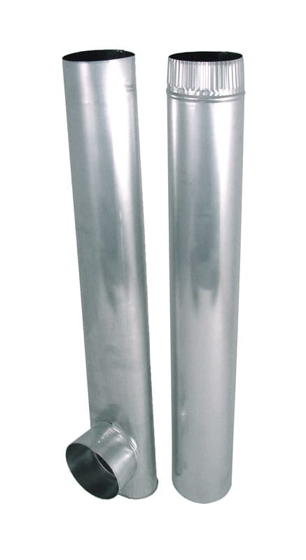 Deflect-O DAF3 7.38 in. L X 4 in. D Silver Aluminum Skinny Duct