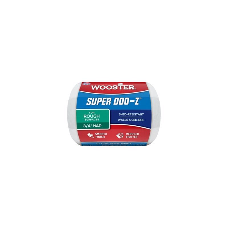 Wooster R203-4 Super Doo-Z Fabric 4 in. W X 3/4 in. Regular Paint Roller Cover 1 pk