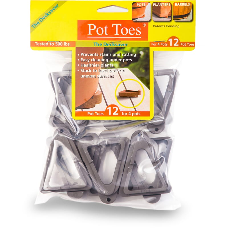 Down Under SPT-12DGHT 0.5 in. H Gray Plastic Pot Toes