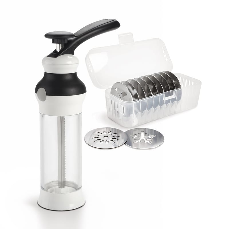 Oxo 1257580V5 Good Grips Black/White Plastic/Stainless Steel Cookie press