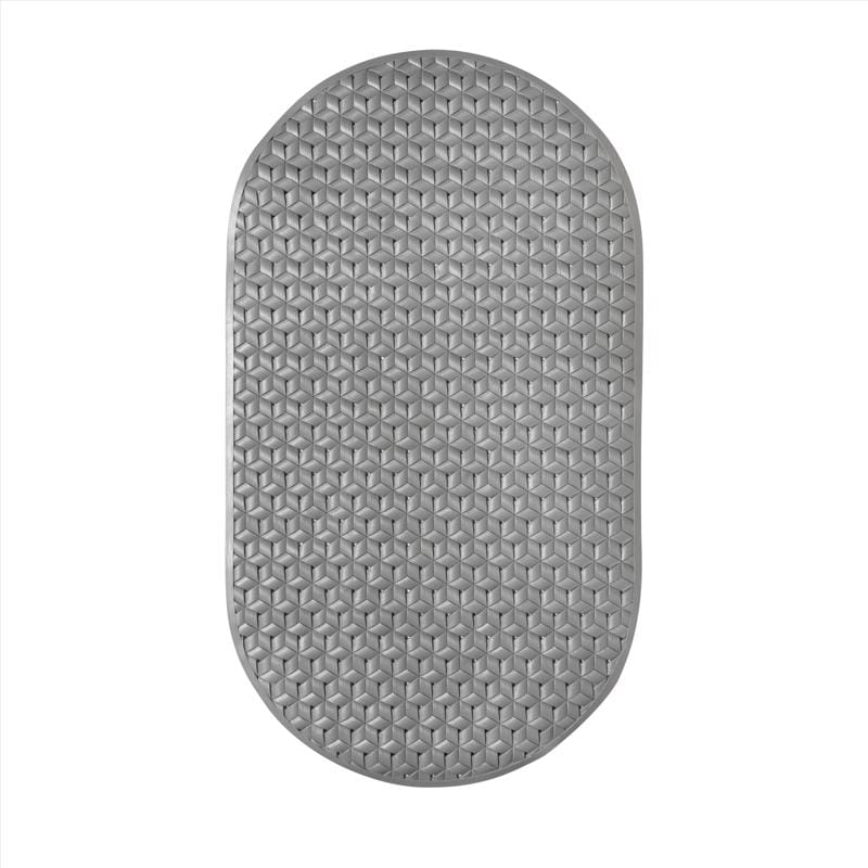 Zenna Home TMTW1GYE 27-1/2 in. L X 15-3/8 in. W Gray Thermo Plastic Elastomer Bath Mat