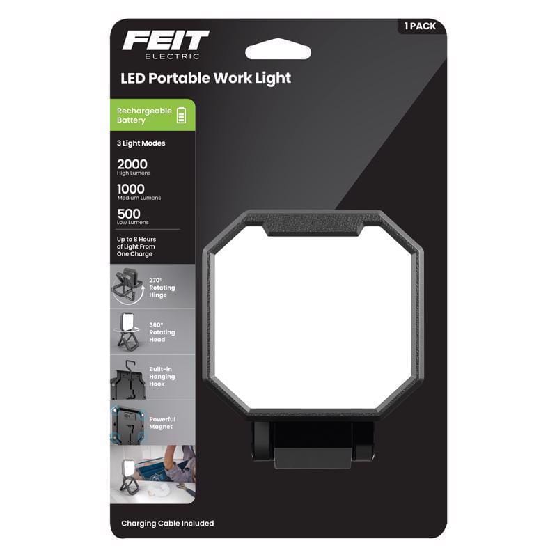 Feit Electric WORK2000FOLDBAT Feit 2000 lm LED Rechargeable Stand (H or Scissor) Folding Worklight