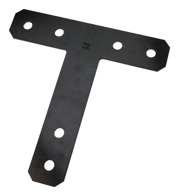 National Hardware N266-473 12 in. H X 12 in. W X 0.188 in. D Black Steel Flat Tee Plate