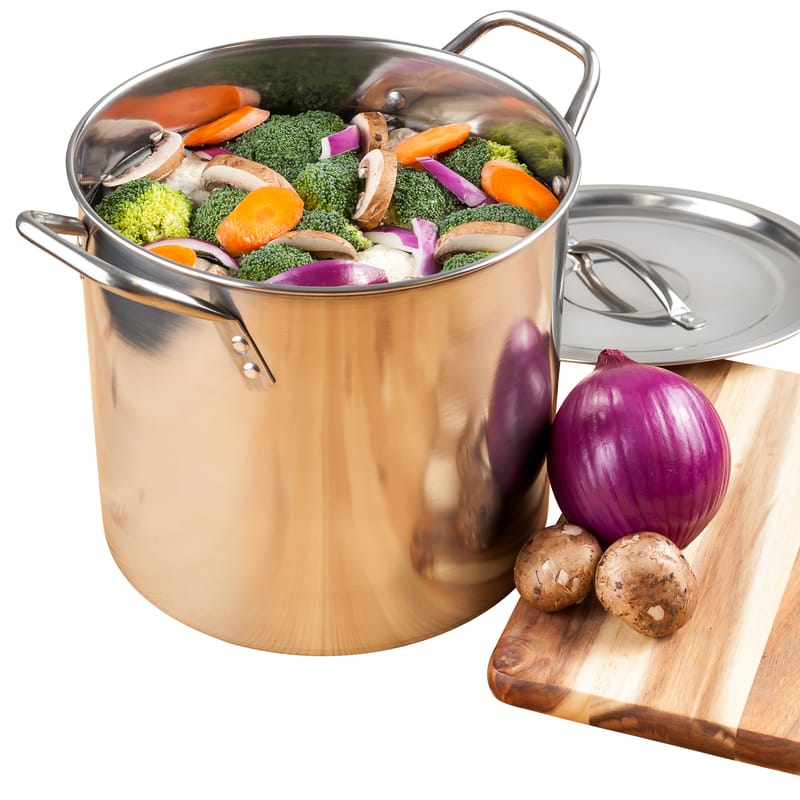Mcsunley 609 Stainless Steel Stock Pot 12.25 in. 20 qt Silver