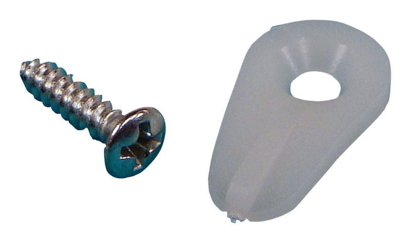 Us Hardware WP-8830C White Nylon Screen Clip 8 pk