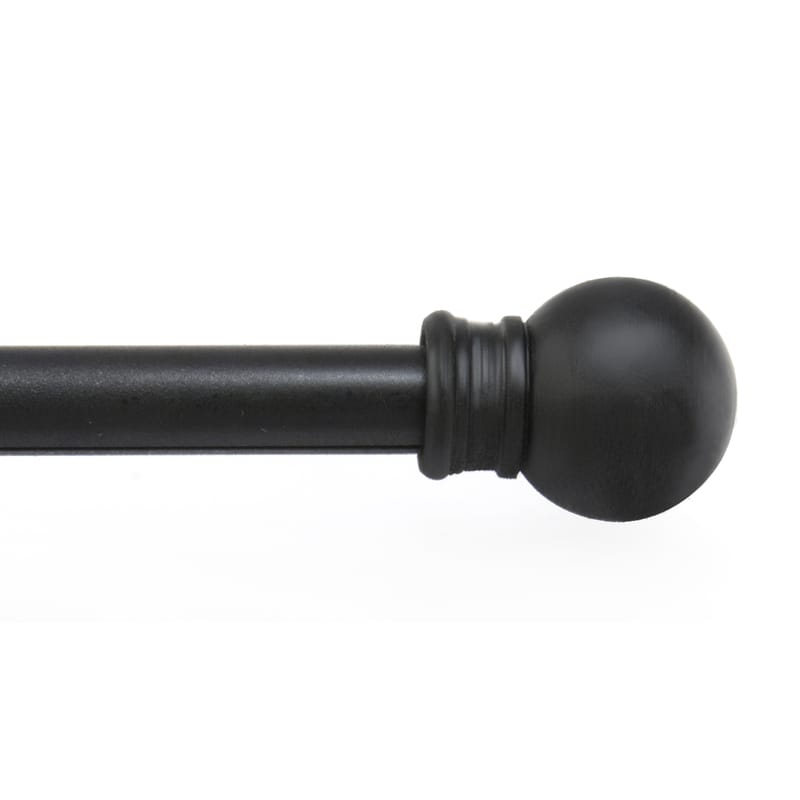 Kenney KN365/5NP Black Traditional/Transitional Cafe Rod 48 in. L X 84 in. L