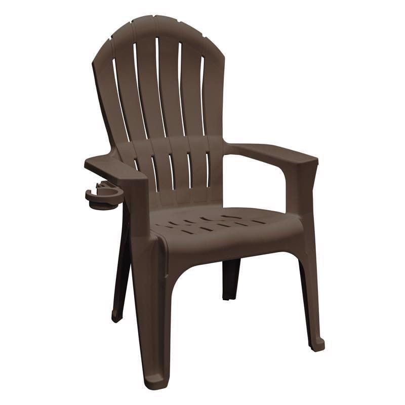 Adams 258413 Big Easy Earth Brown Polypropylene Frame Adirondack Chair