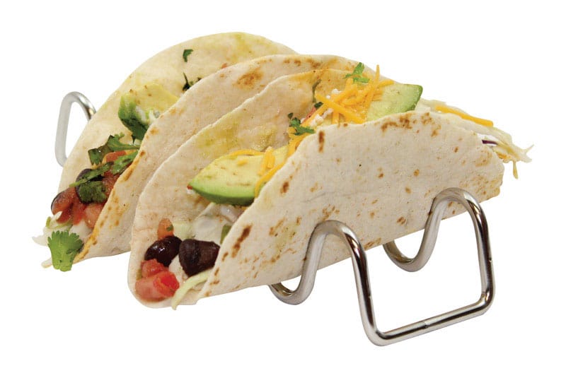 Tablecraft TRW34 Taco Taxi Silver Stainless Steel Taco Holder