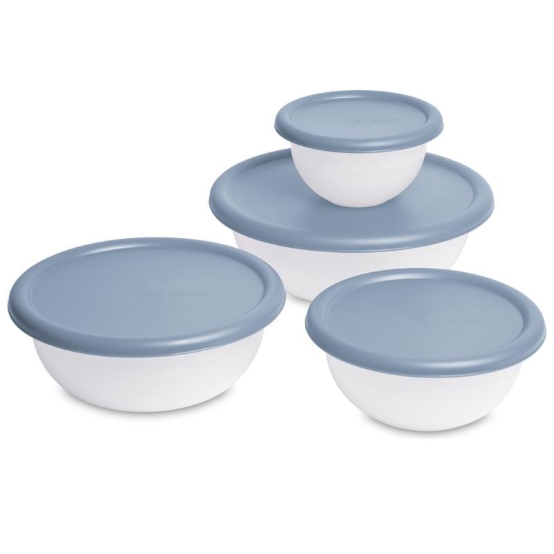 Sterilite 07470006 White Bowl Set 4 pk