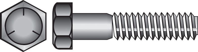 Hillman 200234 1/2 in. D X 2 in. L Heat Treated Zinc Steel Hex Head Cap Screw 50 pk