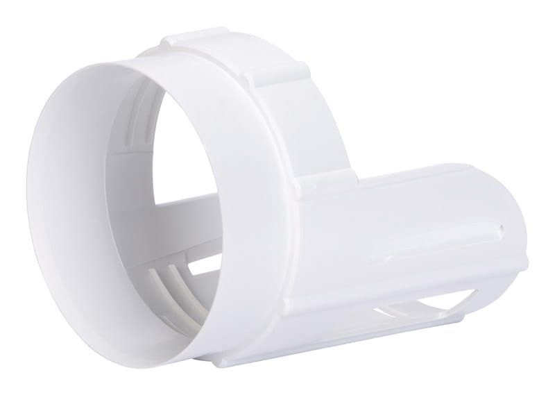 Deflect-O HUP 5.63 in. L X 4 in. D White Aluminum Duct Connector Plus Protector