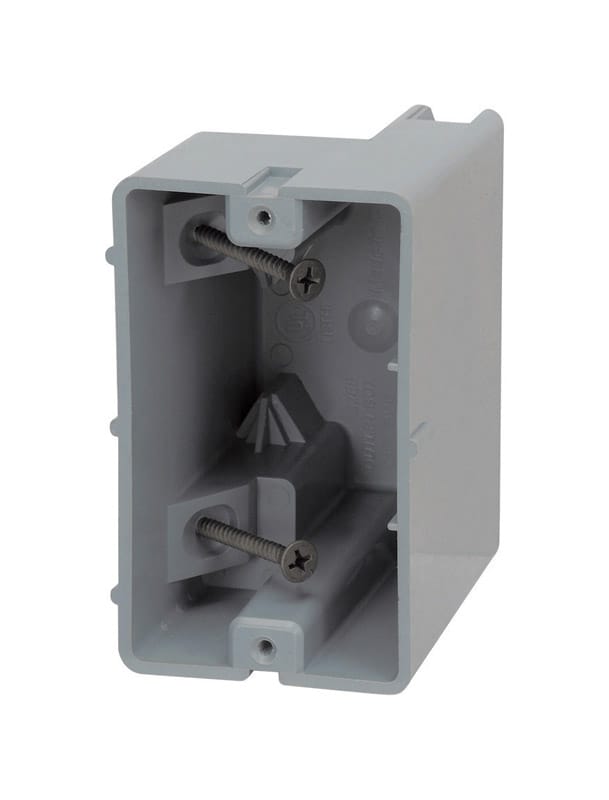 Madison Electric MSB1G Smart Box Rectangle PVC Electrical Box Gray