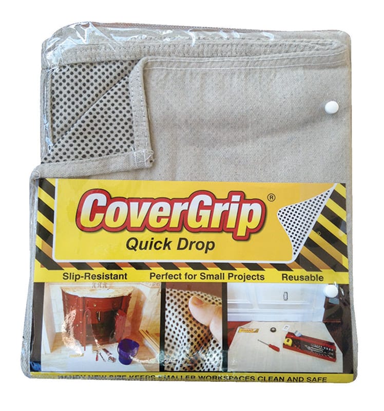 Covergrip 35408 3.5 ft. W X 4 ft. L X 1 mil 8 oz Safety Canvas Drop Cloth 1 pk