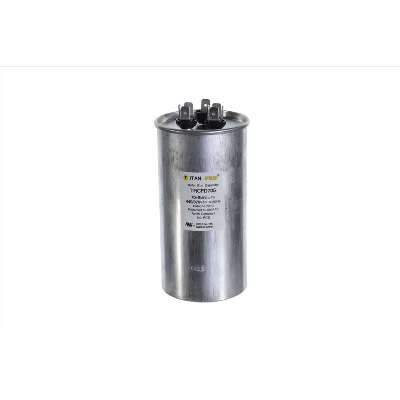 Titan Pro TRCFD705 70+5 MFD 440 V Round Run Capacitor