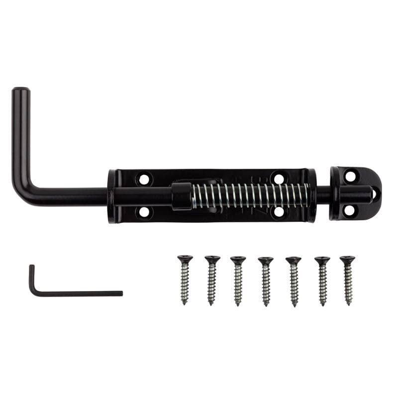 National Hardware N109-214 Weather Guard 10.31 in. L Black Steel Sliding Bolt 1 pk