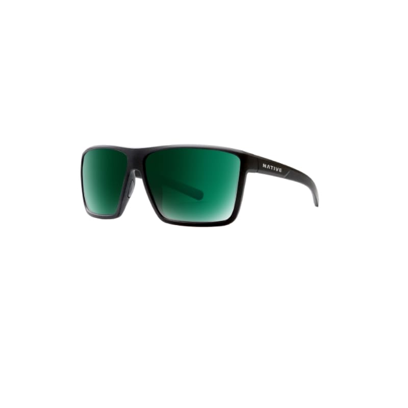 Native 0XD902390230264 Wells XL Sunglasses Unisex Matte Black Frame Green Lens Blue Light Blocking