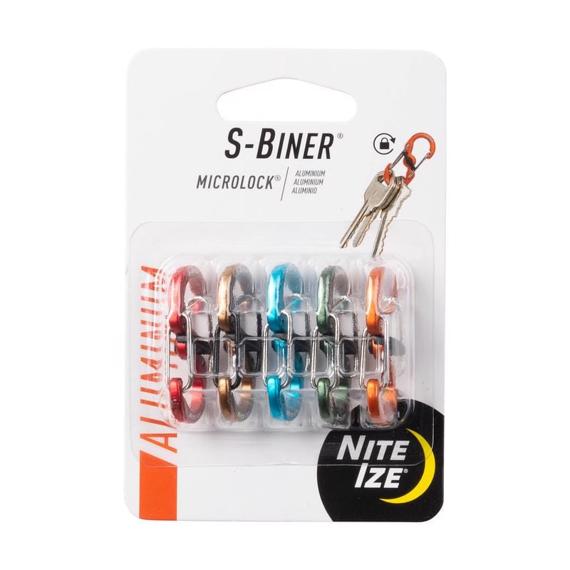 Nite Ize LSBMA-A2-5R7 MicroLock Aluminum Assorted Locking S-Biner