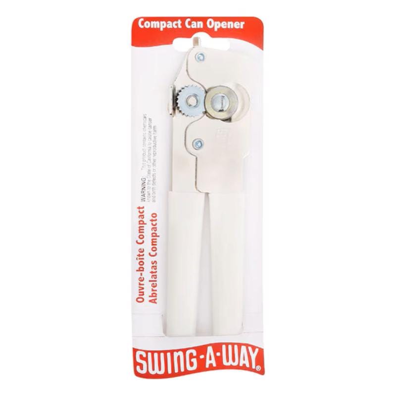 Swing-A-Way 107WH White Steel Manual Compact Can Opener