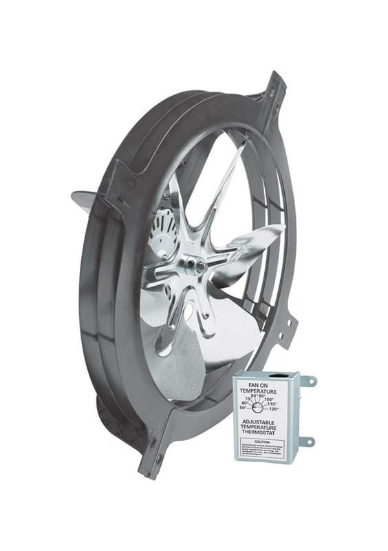 Air Vent 53315 18 in. H X 17.8 in. W X 7.3 in. L X 15 in. D Steel Gable Mount Power Fan
