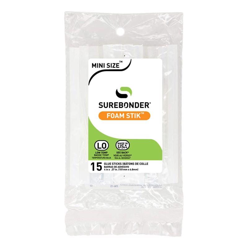 Surebonder FM-15 Foam Stik .27 in. D X 4 in. L All Purpose Glue Sticks White 15 pk