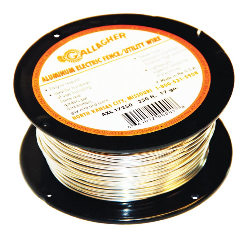 Gallagher AXL17250 Direct Current Electric Fence Wire 250 ft. Silver