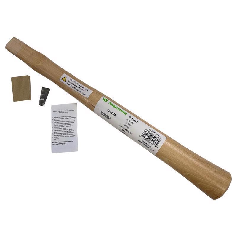 Vaughan 62162 Supreme 14 in. American Hickory Replacement Handle Brown 4 pc