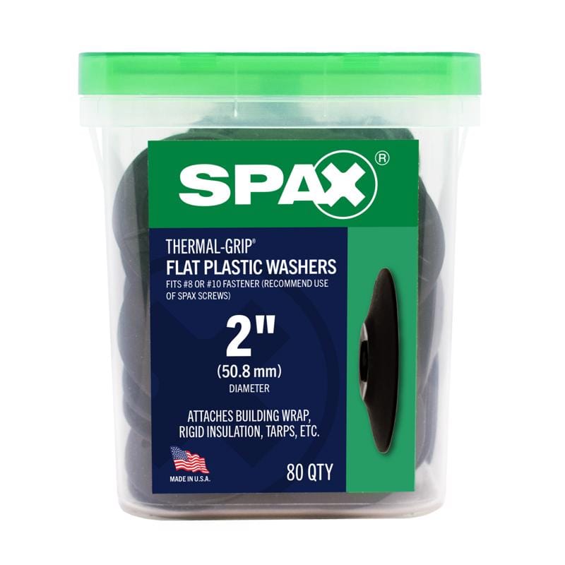 Spax 5019677420008 Thermal-Grip Plastic 2 in. Flat Washer 80 pk