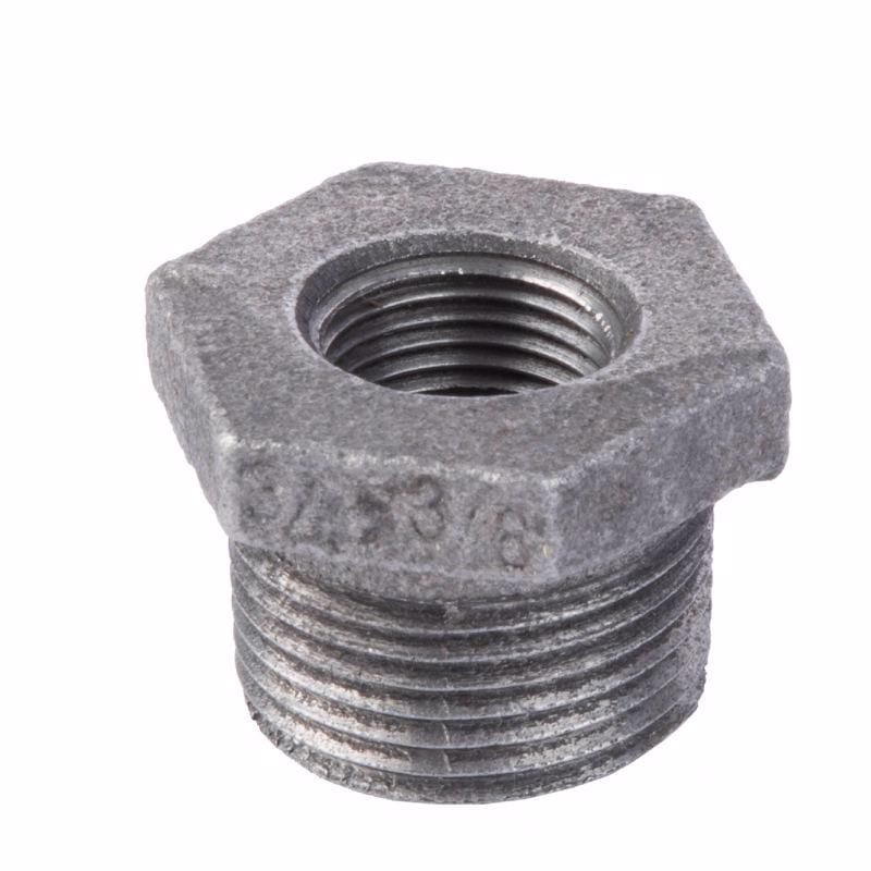 STZ Industries 501403 3/4 in. MIP each X 3/8 in. D FIP Black Malleable Iron Hex Bushing