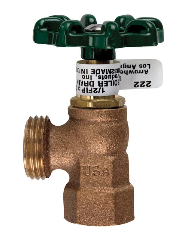 Arrowhead 222LF 1/2 in. FIP MHT Brass Boiler Drain