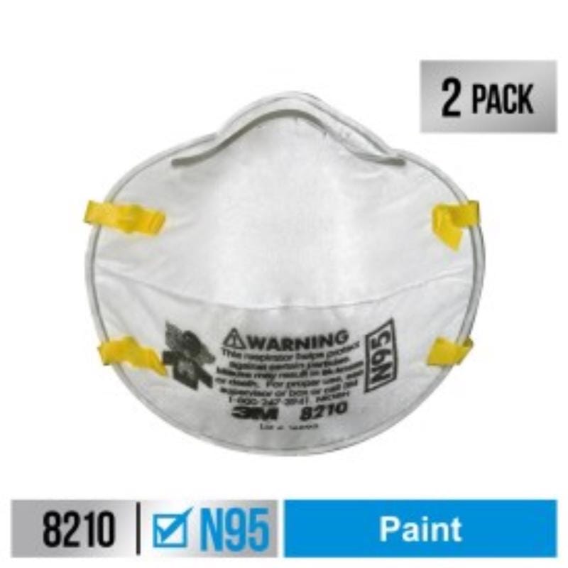 3M 8210P2-DC N95 Paint Prep Cup Disposable Respira