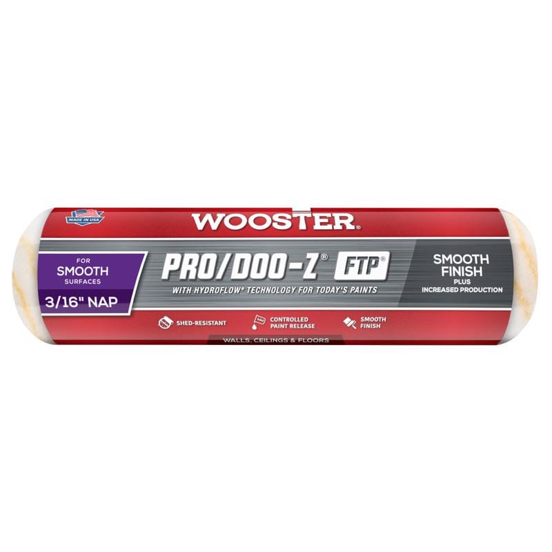 Wooster RR665-9 Pro/Doo-Z FTP Synthetic Blend 9 in. W X 3/16 in. Paint Roller Cover 1 pk