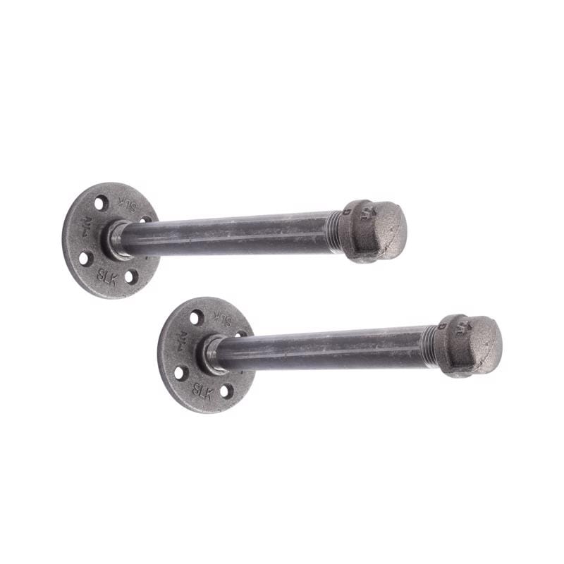 STZ Industries 366128LGBRKT-2 Black Steel Shelf Bracket 8 in. L