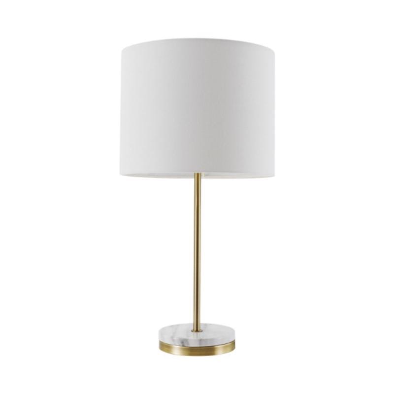 Globe Electric 67044 19 in. Matte Brass White Table Lamp