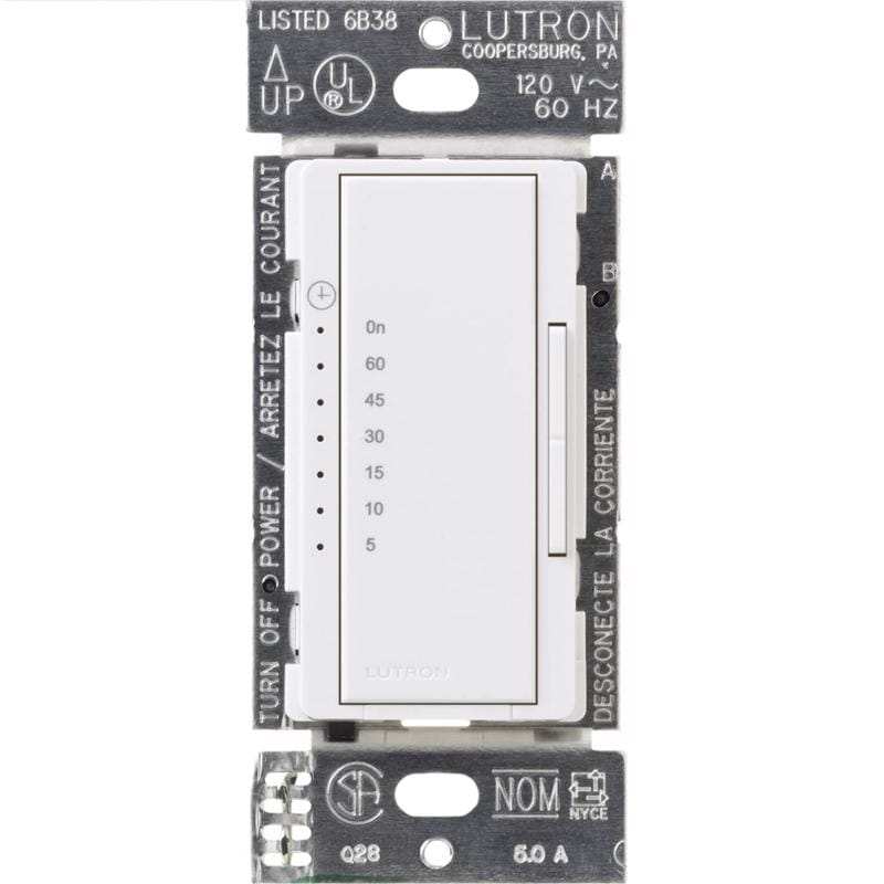 Lutron MA-T51MNH-WH Maestro Indoor Countdown Timer 120 V White