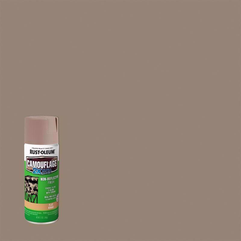 Rust-Oleum 279177 Specialty Flat Khaki Camouflage Spray Paint 12 oz