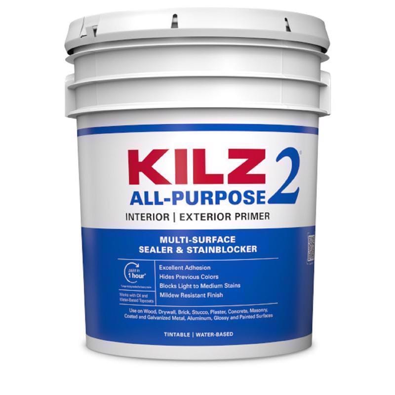 Kilz 20000 White Flat Water-Based Acrylic Stain Blocking Primer 5 gal