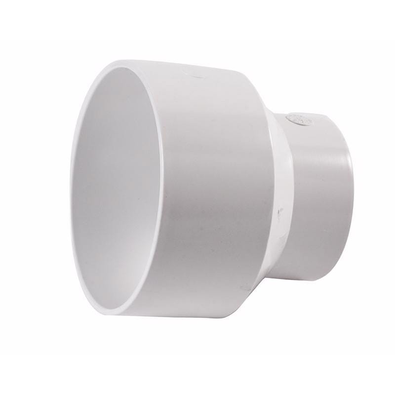 NDS 6P07 Schedule 35 6 in. Hub each X 4 in. D Hub PVC Reducing Coupling 1 pk