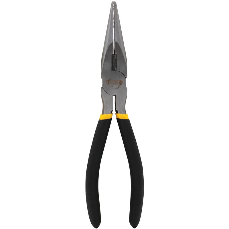 Stanley 84-102 8 in. Steel Fixed Joint Long Nose Pliers