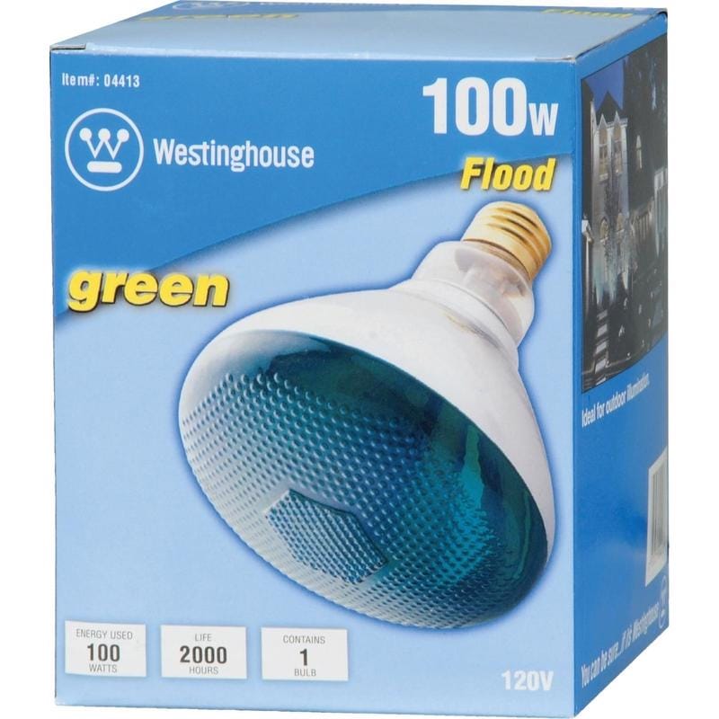 Westinghouse 0441348 100 W E26 Reflector Incandescent Bulb E26 (Medium) Green 1 pk