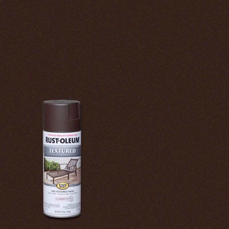 Rust-Oleum 241255 Stops Rust Textured Dark Brown Spray Paint 12 oz