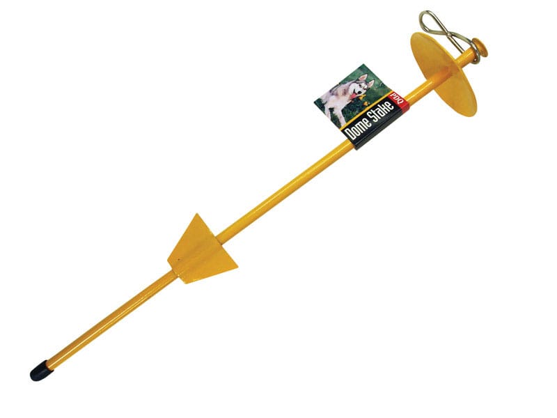 PDQ A01310 Boss Pet Yellow Dome Cast Malleable Steel Dog Tie Out Stake Large
