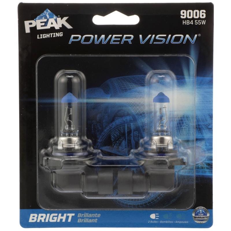 Peak 9006PV-2BPP Power Vision Halogen Forward Lighting Automotive Bulb 9006