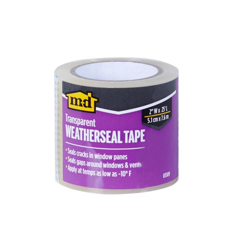 M-D Building Products 03509 Clear Polyethylene Weather Sealing Tape For Windows 300 in. L X 2 in.