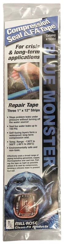 Mill Rose 76084 Blue Monster Blue 1 in. W X 12 in. L Compression Seal Tape 3 pc